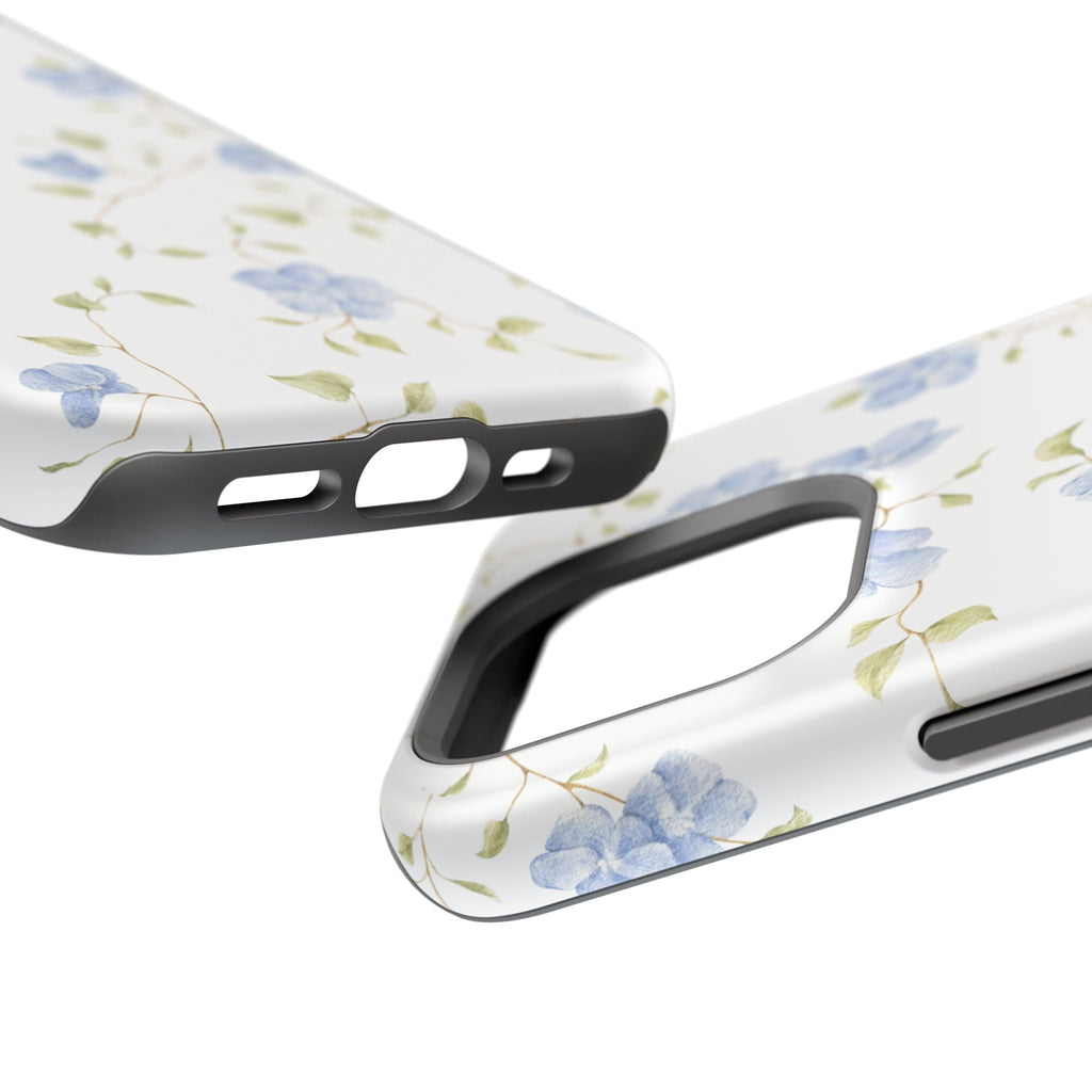 Customizable: Blue Floral Impact-Resistant Phone Case