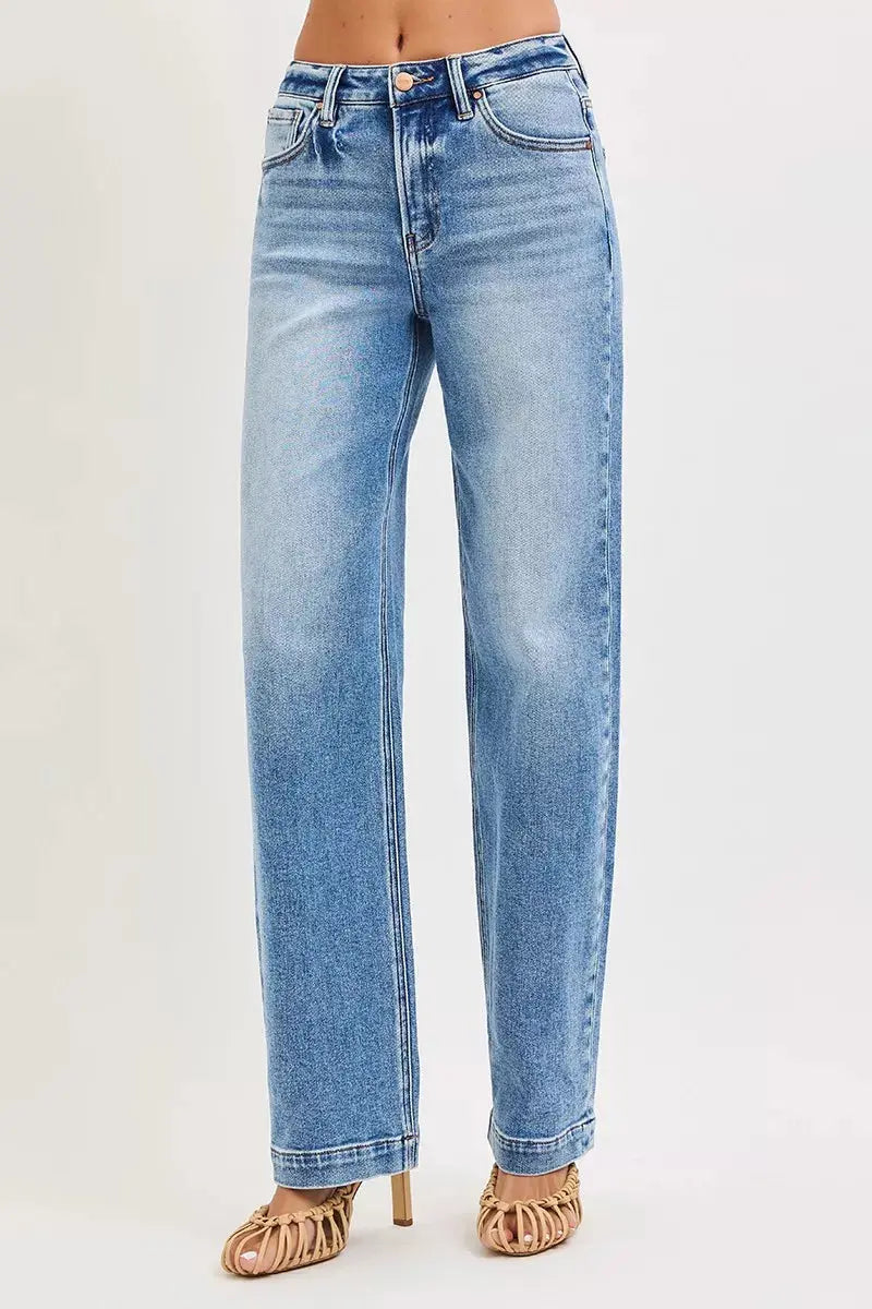 RISEN Jeans - High Rise Wide Baggy Jeans