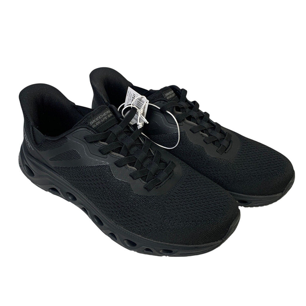 New In Box Skechers Mens Size 9 Black Mesh Hands Free Swift Fit Athletic Shoes