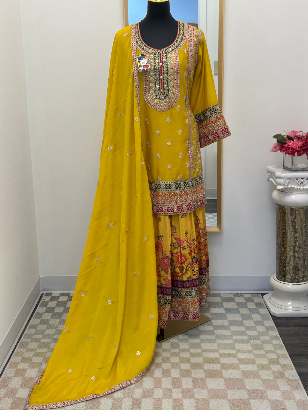 Heavy party wear sharara suit