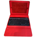 Red Brookstone 7" by 9.5" Tablet Case w Stand Keyboard Closure Flap Faux Leather