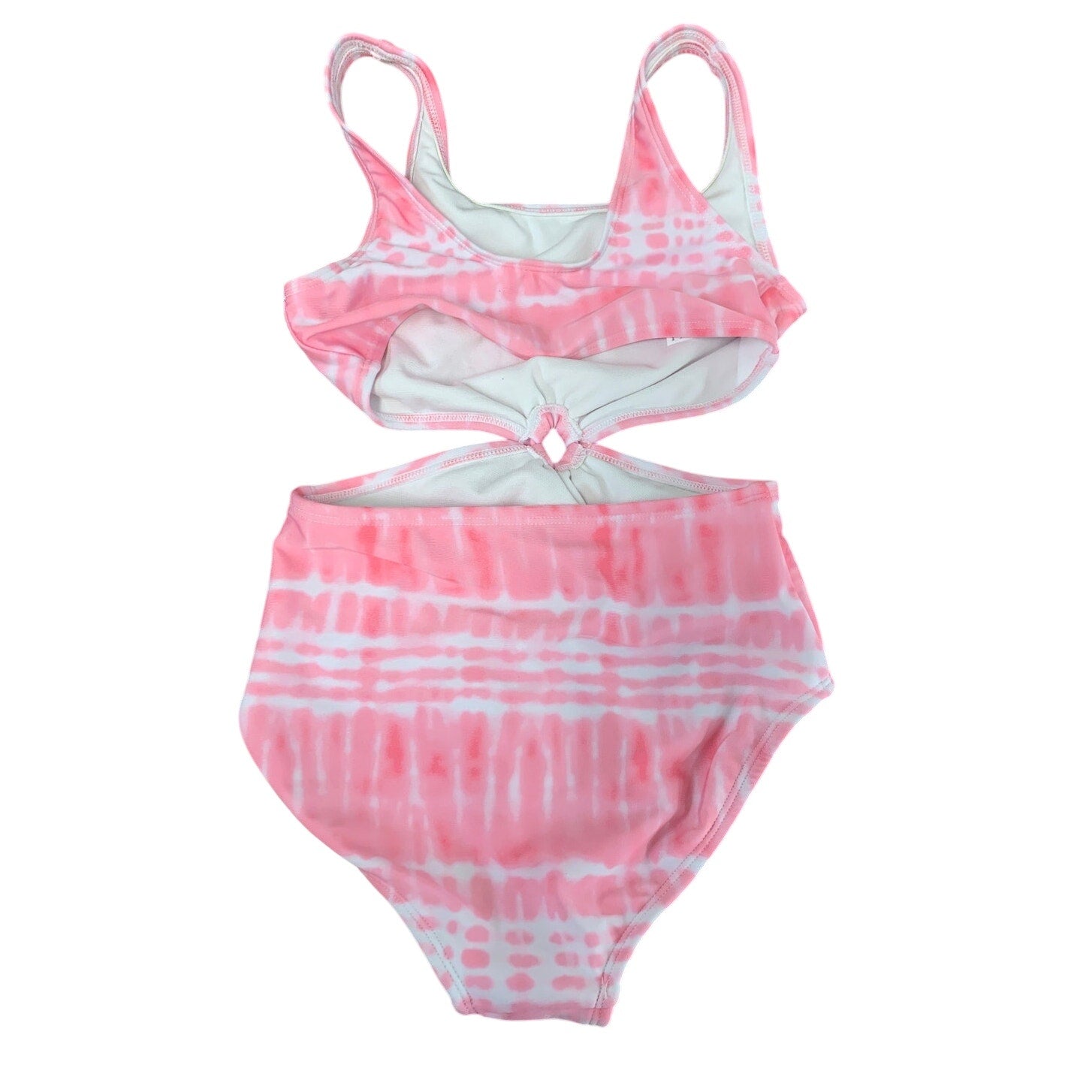 New Art Class Girls XS (4/5) Pink Tie Dye Front Keyhole 1PC Swim Swimsuit