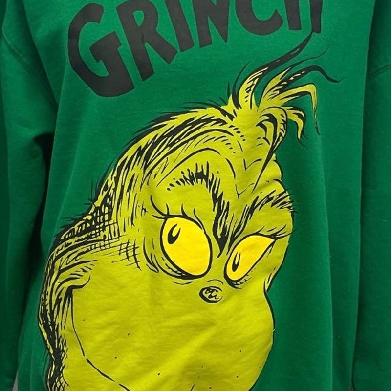 Dr Suess The Grinch Kids XL Christmas Long Sleeve Crew Neck Sweatshirt