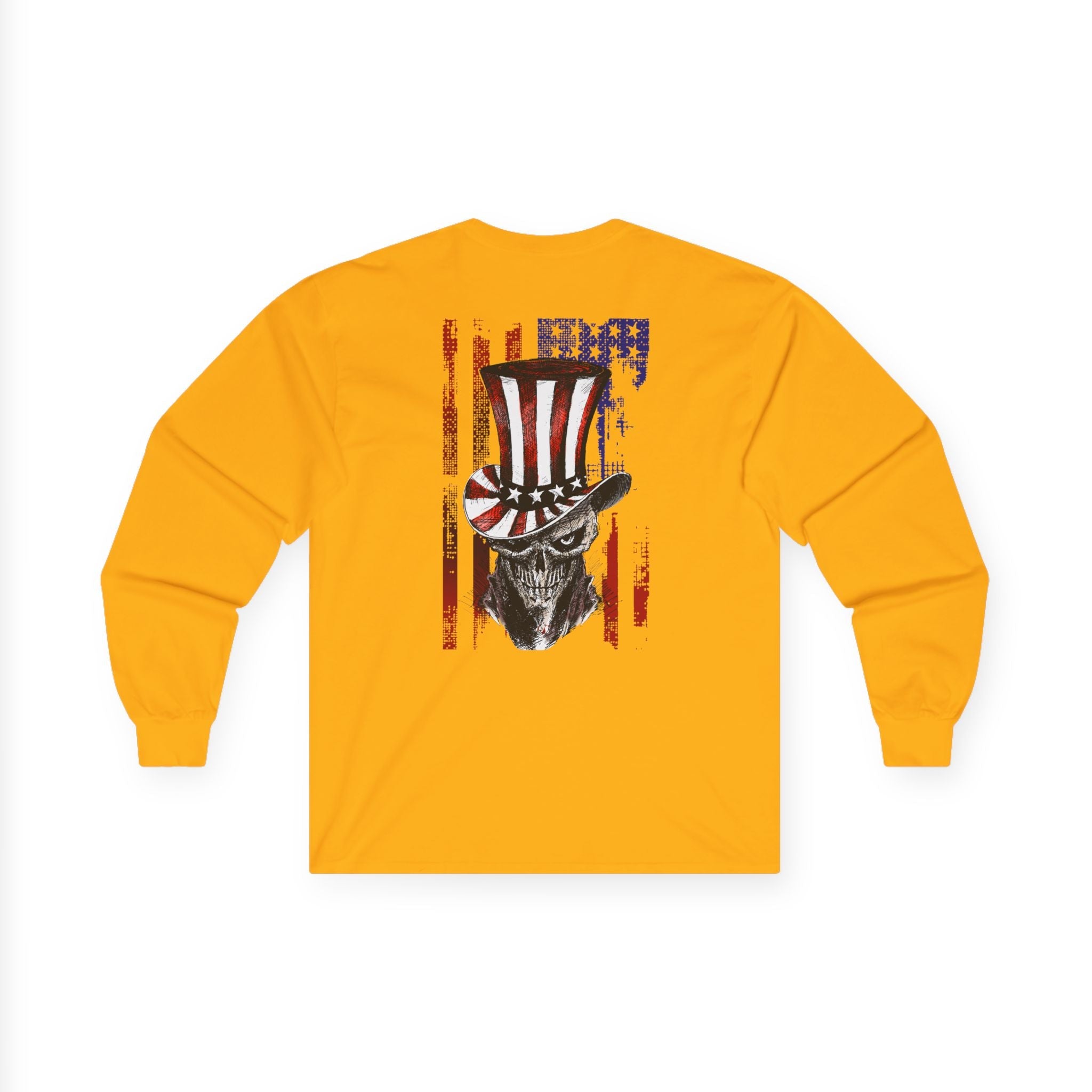 Patriotic Skull Long Sleeve Tee