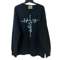 Upcycled Hand Printed Womens XL He Is Risen Easter Faith Long Sleeve Sweatshirt