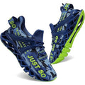 New Cokafil Mens Size 8 Blue Lace Up Blace Running Walking Athletic Shoes
