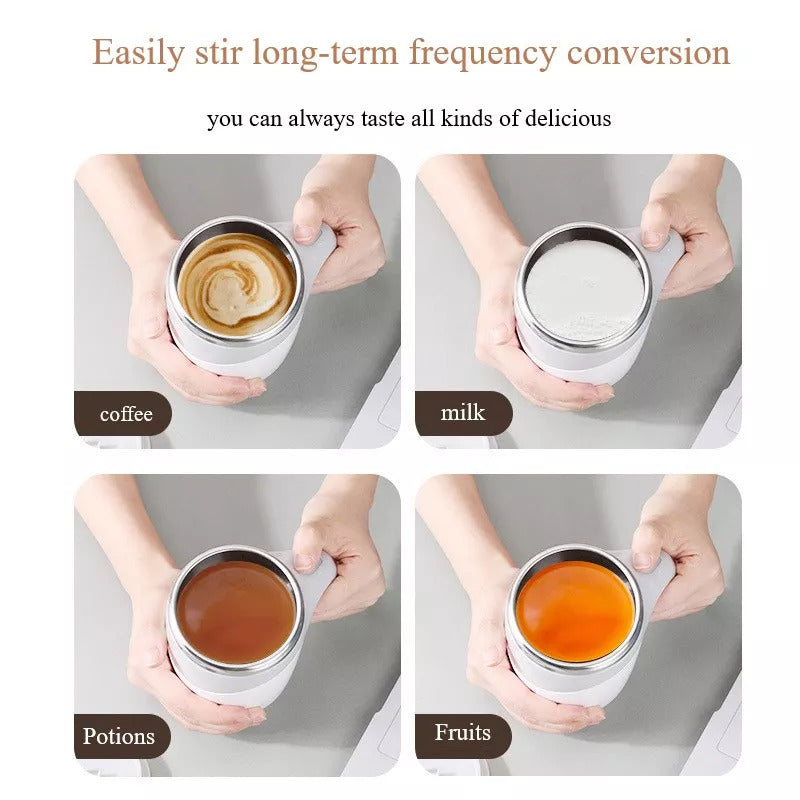 Automatic Self Stirring Coffee Mug – Rechargeable Electric Mixing Cup