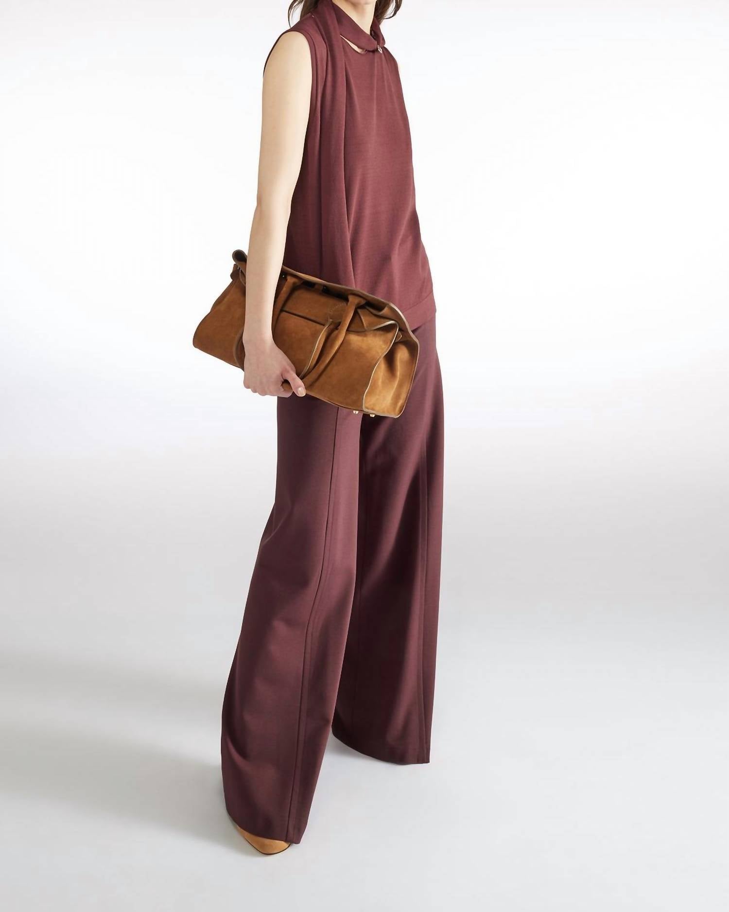 Solid Wide Leg Knit Trouser
