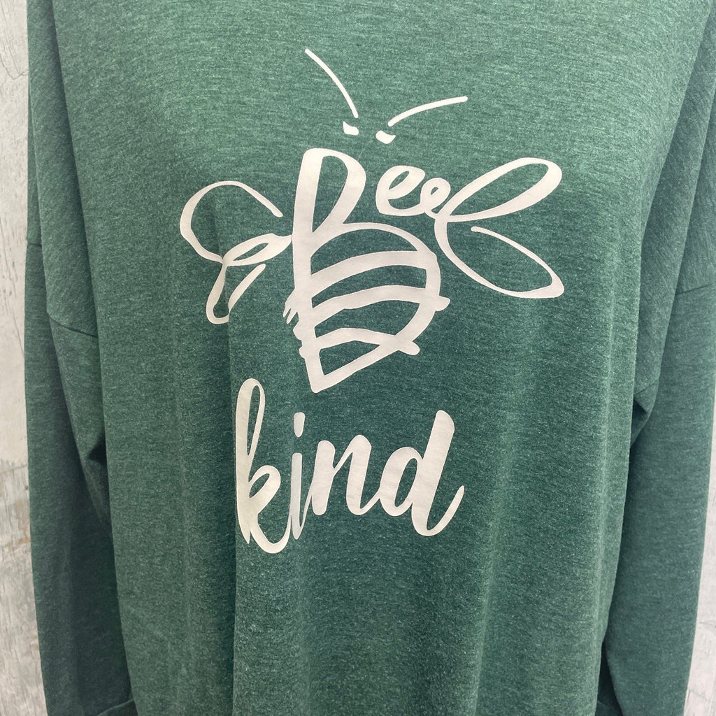 Womens XL Bumble Bee Kind Long Sleeve PolyCotton Long Sleeve Tee w Pockets
