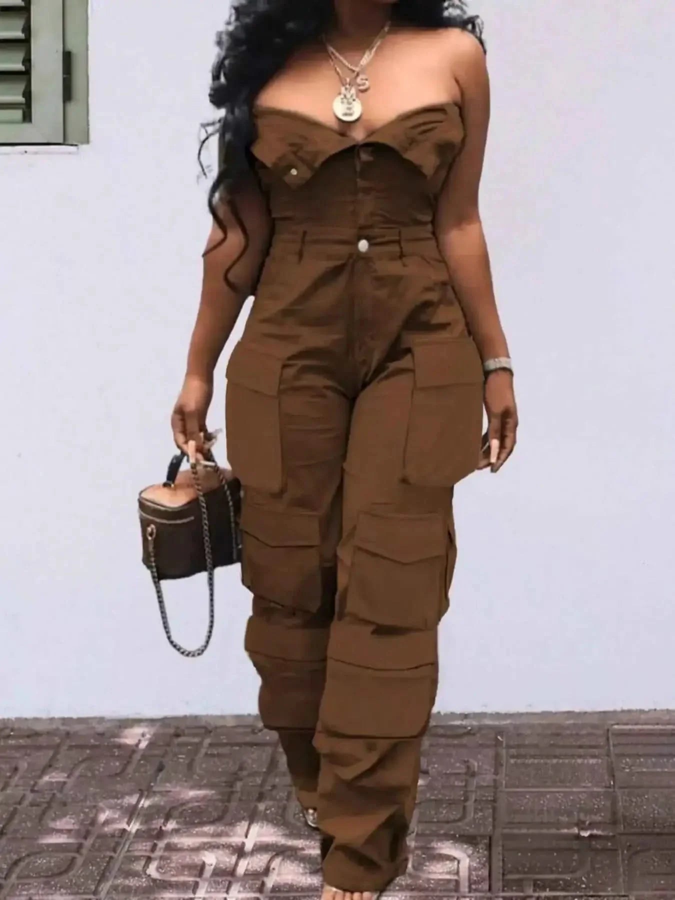 Tube Snap Down : Cargo Jumpsuit