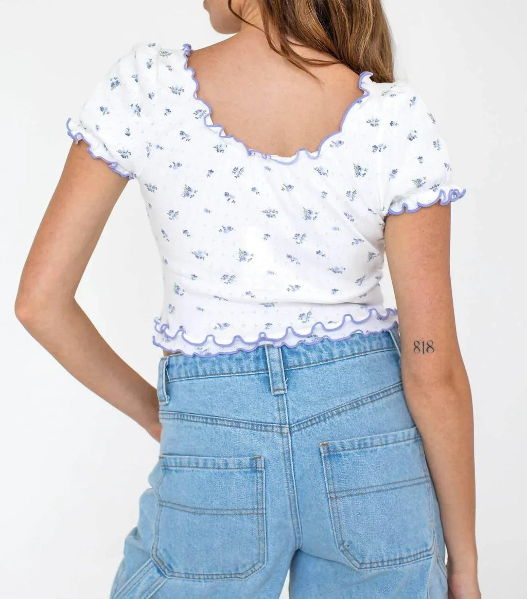 Bellflower Ruffle Hem Top