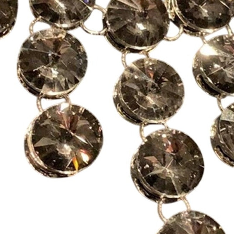 New Round Gem Waterfall Rhinestone Statement Fashion Necklace w Gift Box
