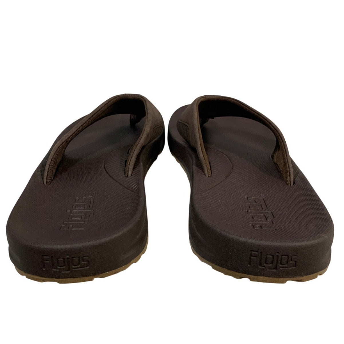 Flojos Mens Size 10 Brown Sandals Flip Flop Thong Slip On Round Toe Shoes