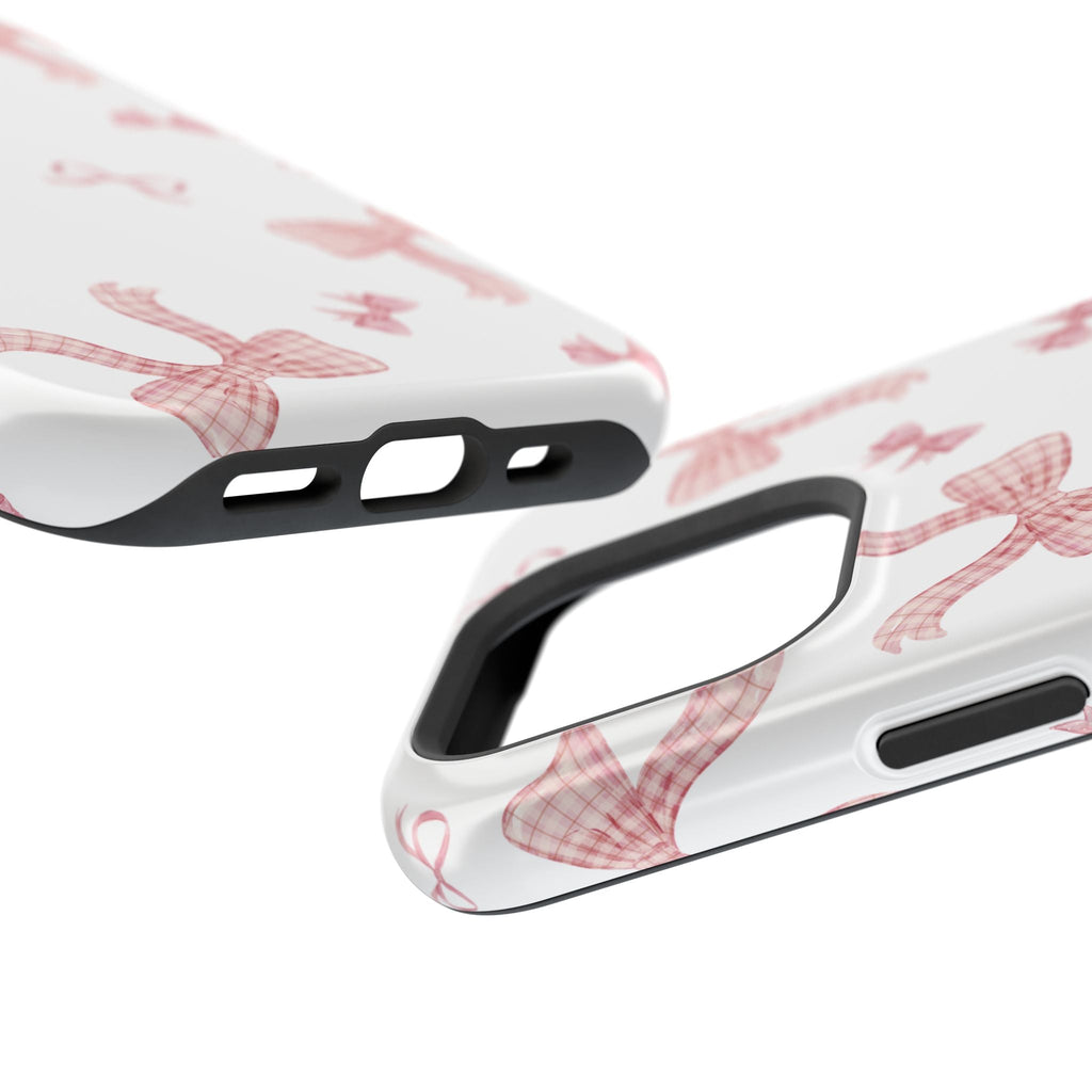 Customizable: Gingham Chic Bow Pattern Phone Case