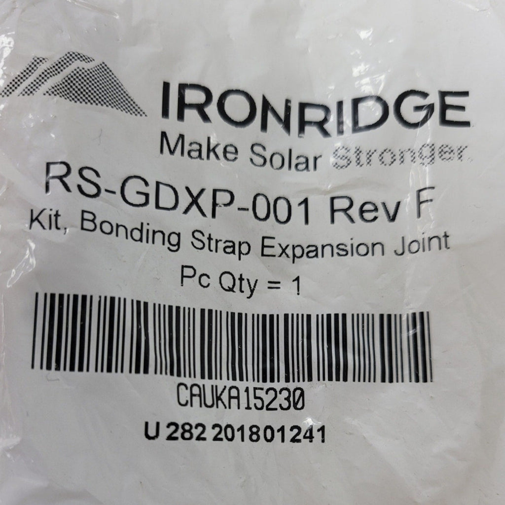 New Ironridge 4" RS-GDXP-001 Rev F Solar Panel Bonding Strap Expansion Joint Kit