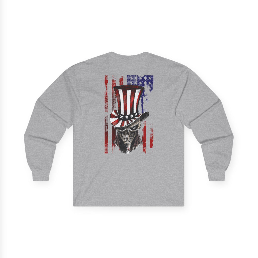 Patriotic Skull Long Sleeve Tee