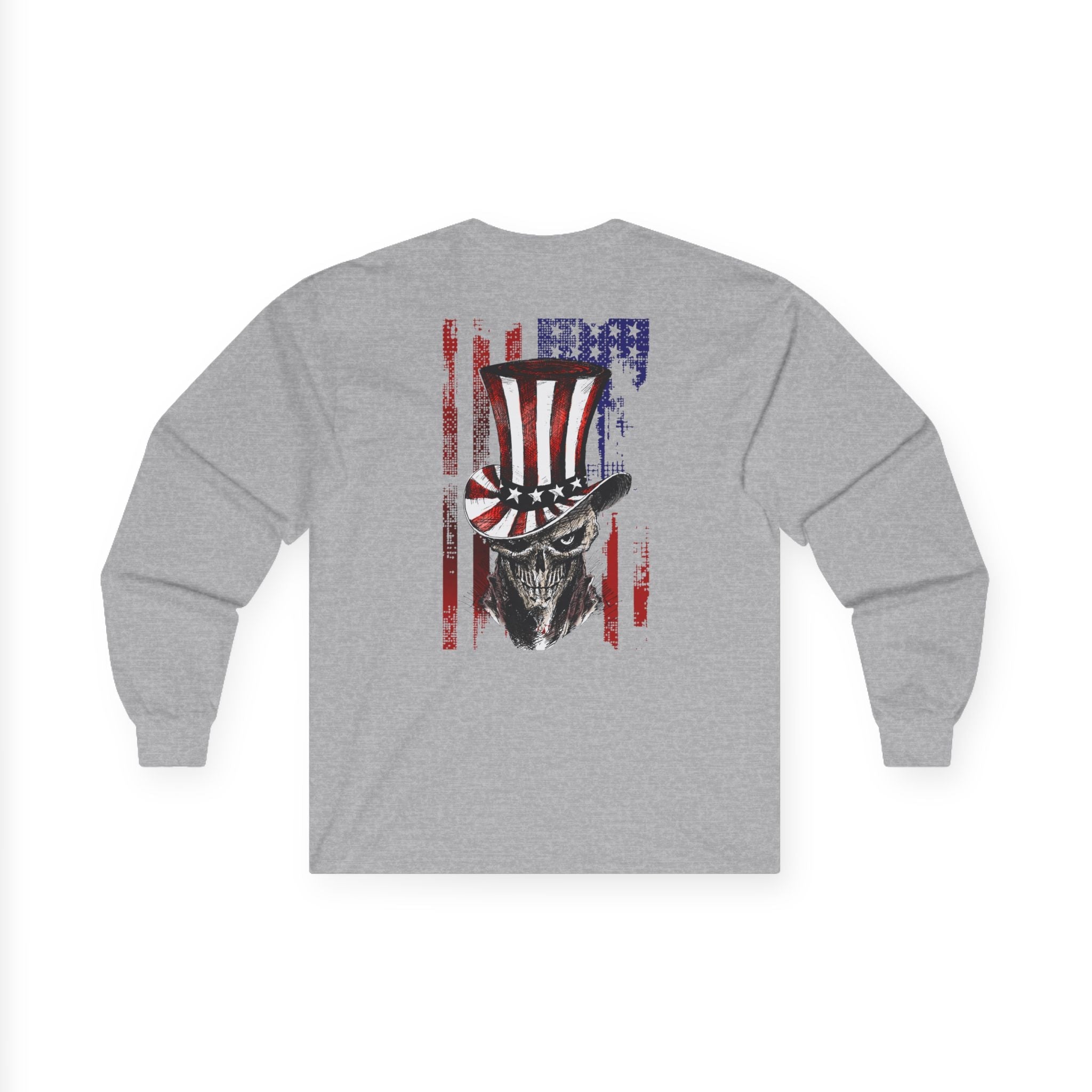 Patriotic Skull Long Sleeve Tee