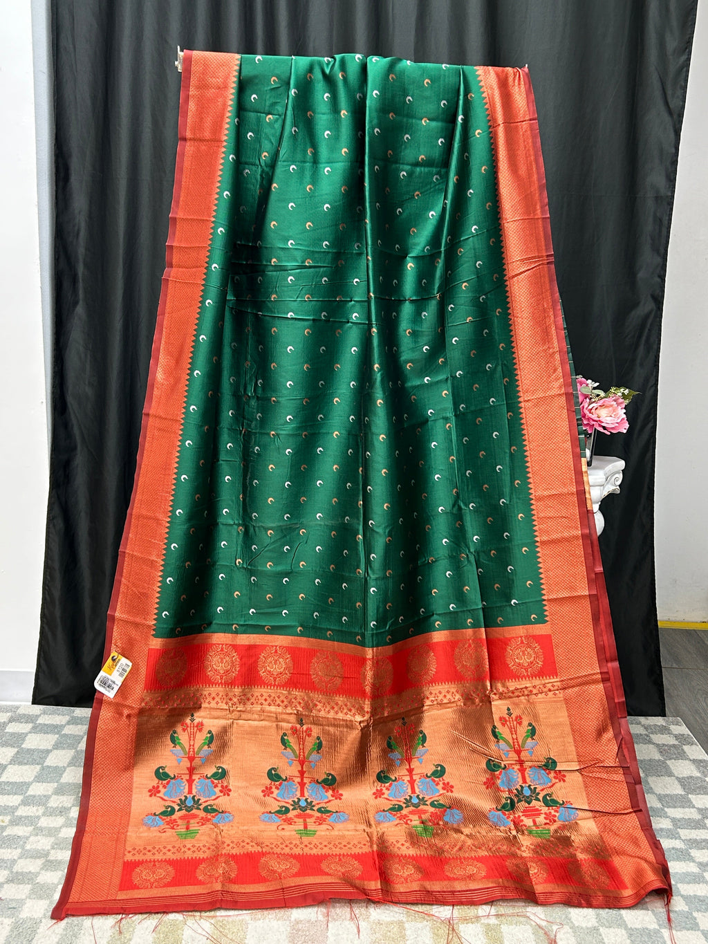 Art silk saree / Paithani design