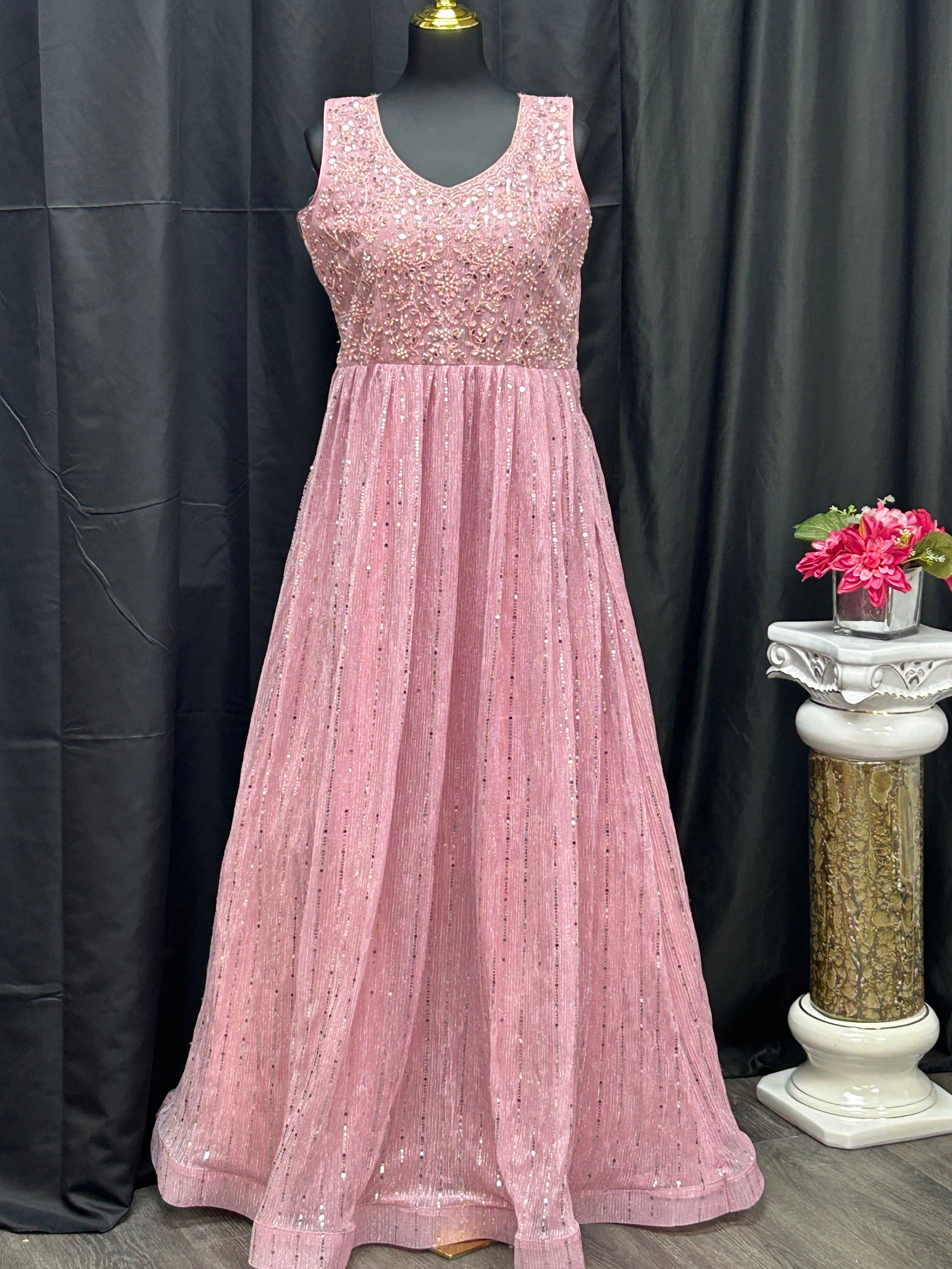 Party wear long gown : Indo western gowns for weddings and reception