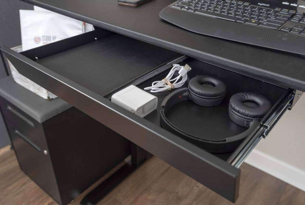 Stand Up Desk Store Add-On Office Sliding Under-Desk Drawer Storage