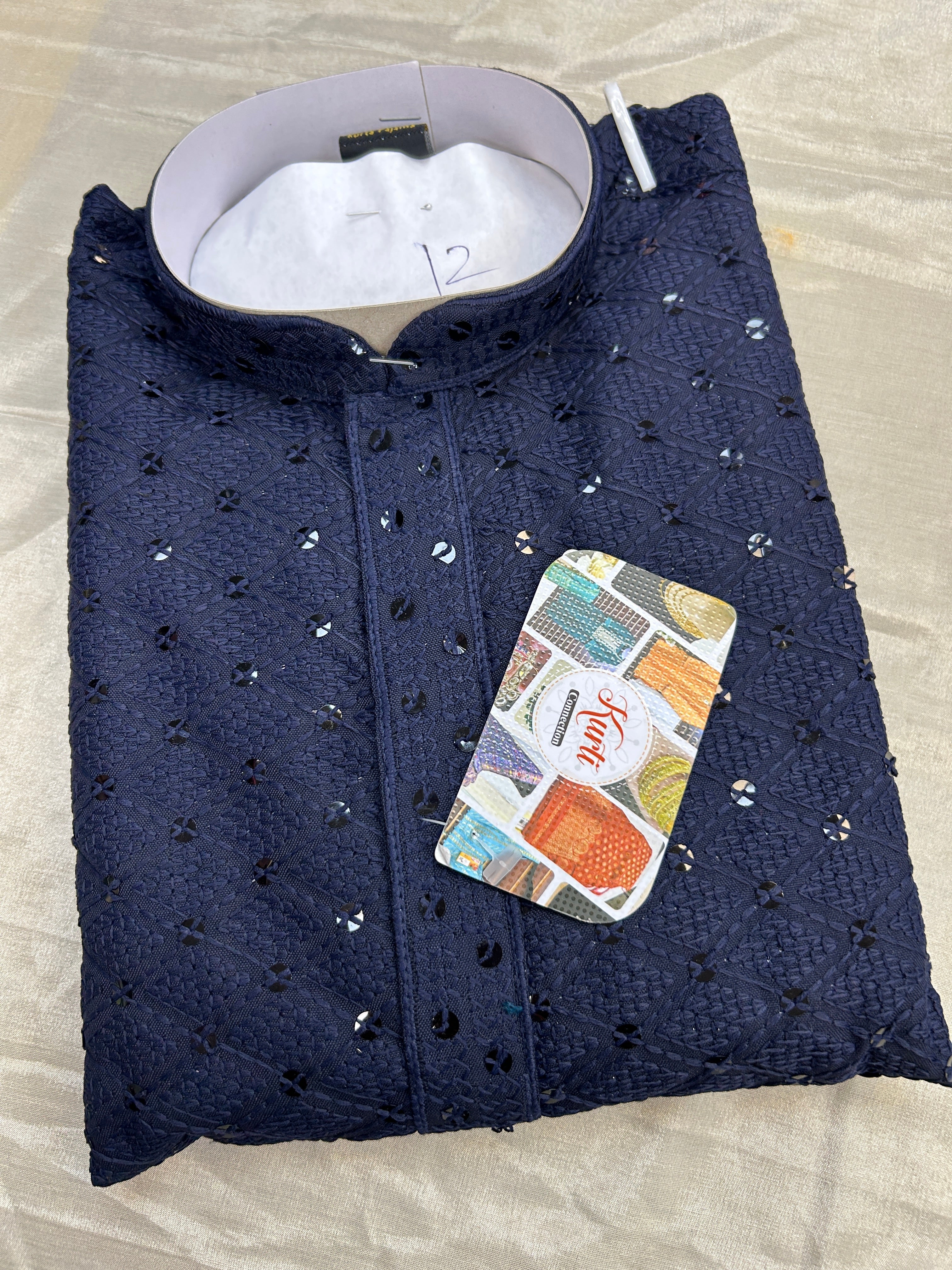 Rayon sequin kurta set for boys