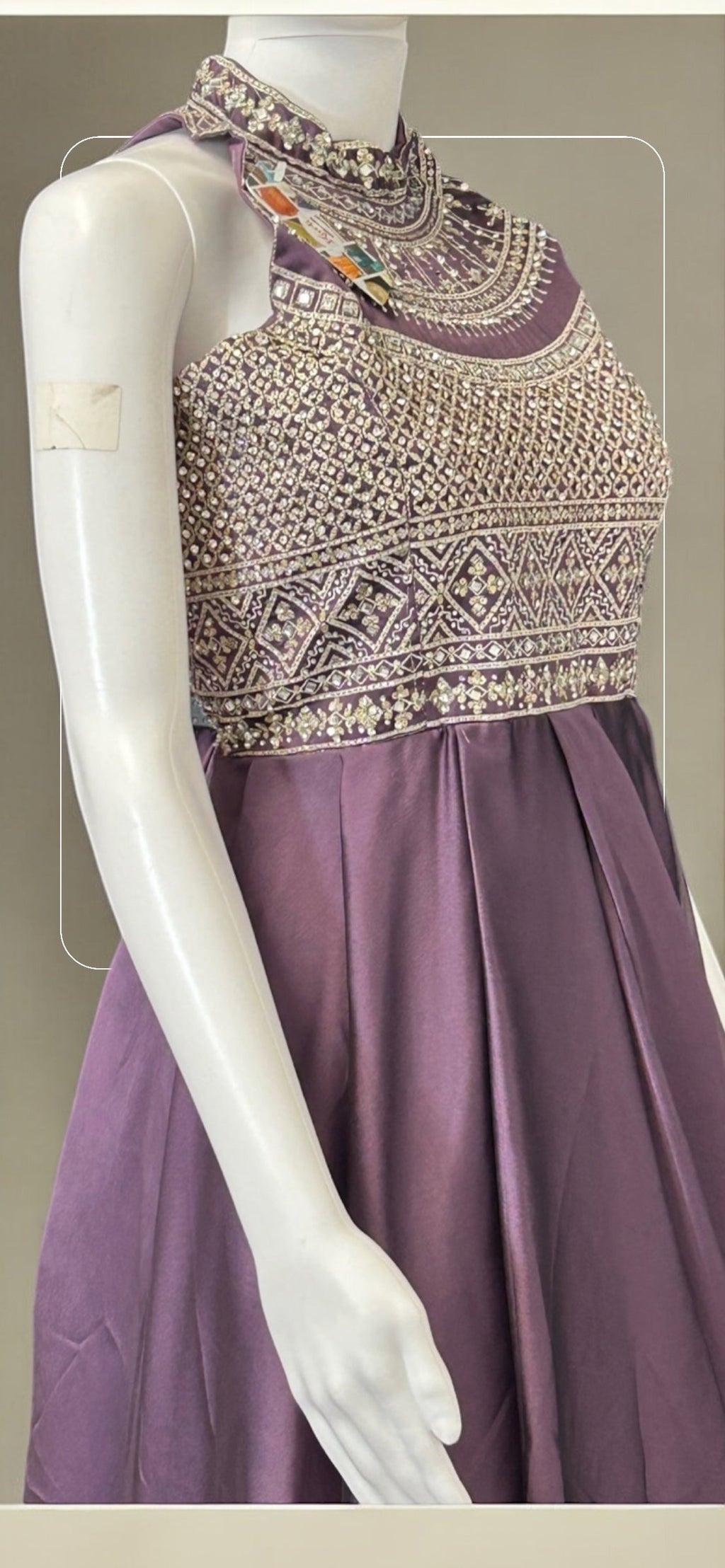 Chiffon silk Indo western gown/ long dress