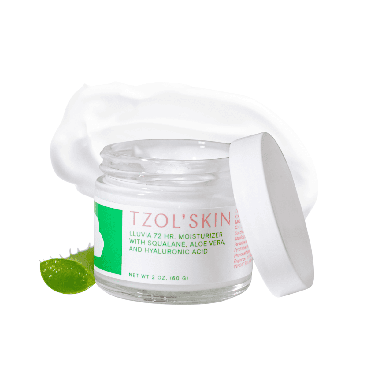 Lluvia 72HR Moisturizer with Squalane, Aloe Vera, and Hyaluronic acid.
