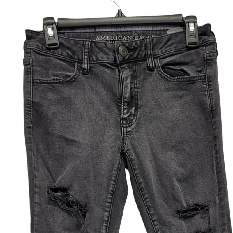 American Eagle Womens 6 Factory Distressed Cotton Viscose Denim Jeggings