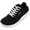Whitin Womens Size 8.5 Black Canvas Lace Up Wide Toe Box Zero Drop Sneaker Shoes