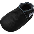 Mejale Baby Infant Size 6-12 Mos Black Slip On Soft Sole Leather Moccasins Shoes
