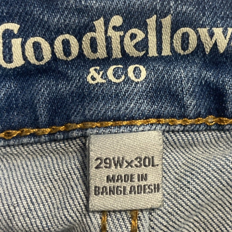 Good Fellow & Co Mens 29X30 Factory Whiskered & Faded Denim Skinny Jeans