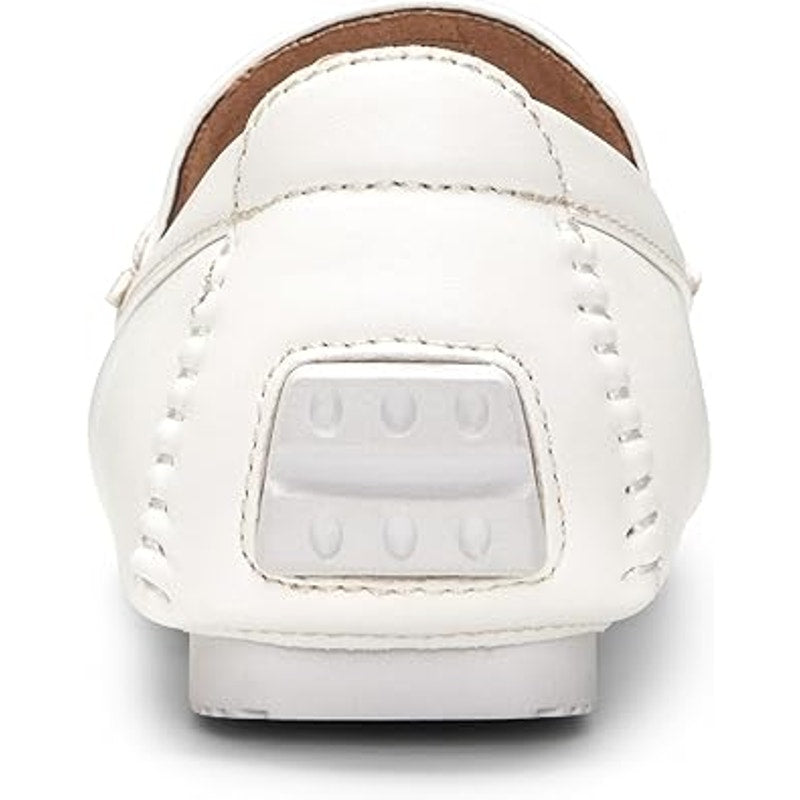 Bruno Marc Men Size 10.5 White Faux Leather Buckle Slide On Driving Loafer Shoes