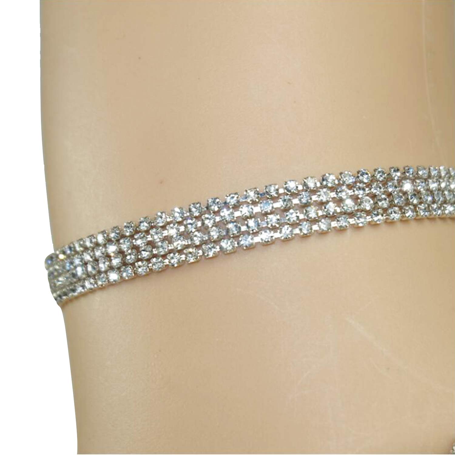 Sexy Women Chain Choker Side Slit Backless