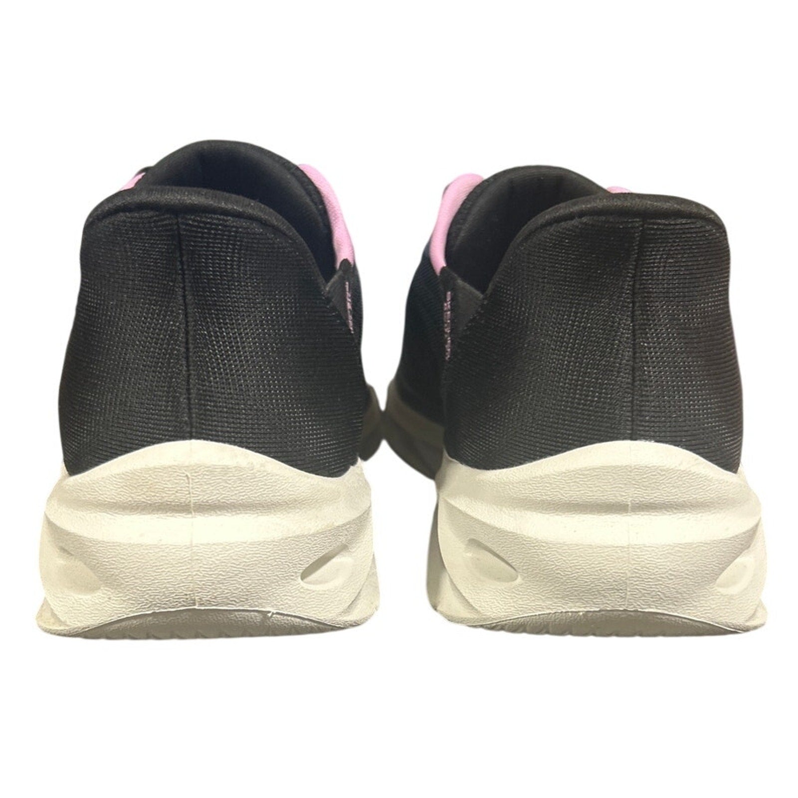 New In Box Skechers Womens Size 8 Black Pink Mesh Hands Free Swift Fit Shoes