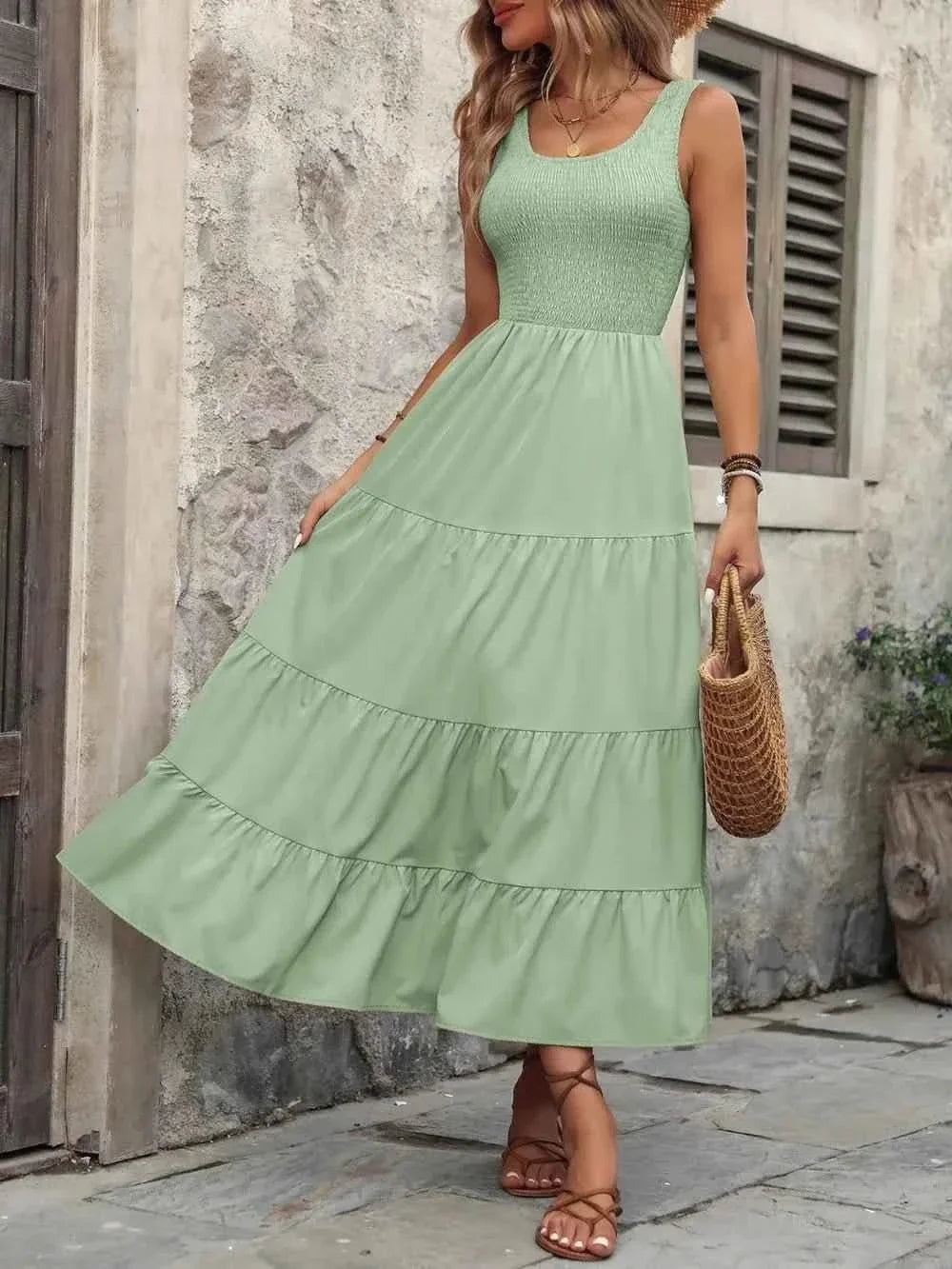 Ivy Lane Smocked Tank Dress - Sleeveless Charm