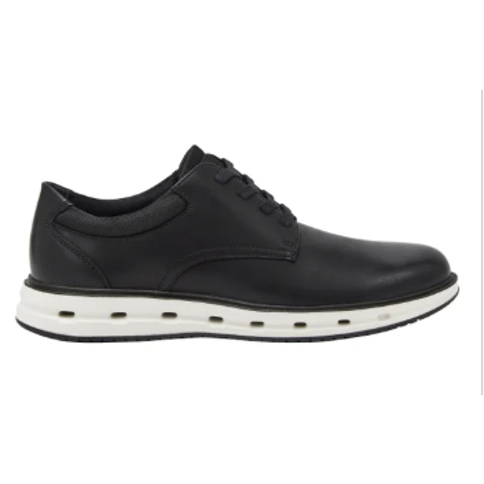 Lands' End Mens Size 11 Black Faux Leather Lace Up Sport Oxford Casual Shoes