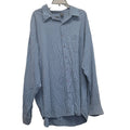 NorthCrest Mens XXLT PolyRayon Long Sleeve Striped Button Up Shirt w Pocket