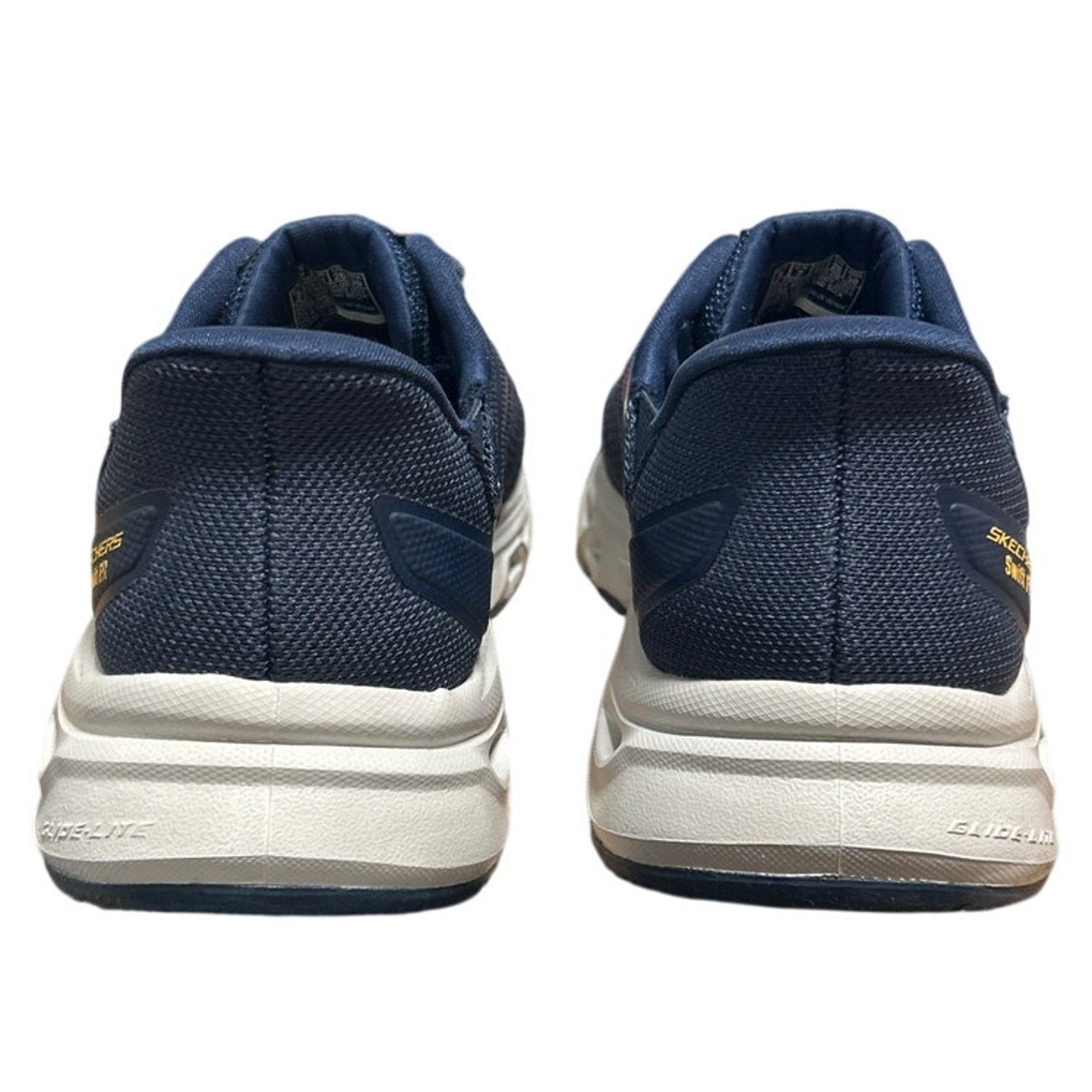 New In Box Skechers Mens 9 Navy Blue Mesh Hands Free Swift Fit Athletic Shoes