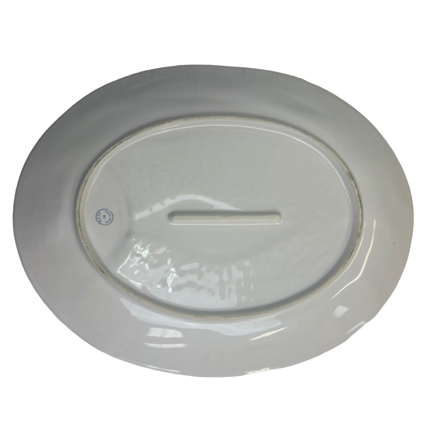 Made In Portugal White 18" X 14" Oval Ceramic Fish Large Serving Platter Dish