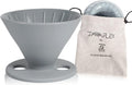 The Original Javaflex Premium Foldable Silicone Pour over Coffee Maker and Storage Pouch. Uses #2 V60 Cone Coffee Filters