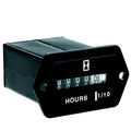 Seachoice Hourmeter Gauge for Boats, Rectangular, Black