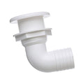 Seachoice 90-Degree Thru-Hull Connector, Fits 1-1/2 in. ID Hose, 1-3/8 in. Max Hull