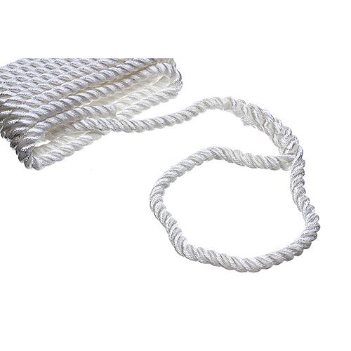 Seachoice High Quality Dock Rope for Boating - 3-Strand Twisted Nylon Line, 5/8-Inch x 25 Feet, White