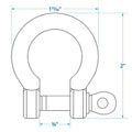 Seachoice Stainless Steel Anchor Shackle, 5/16 In., 43171
