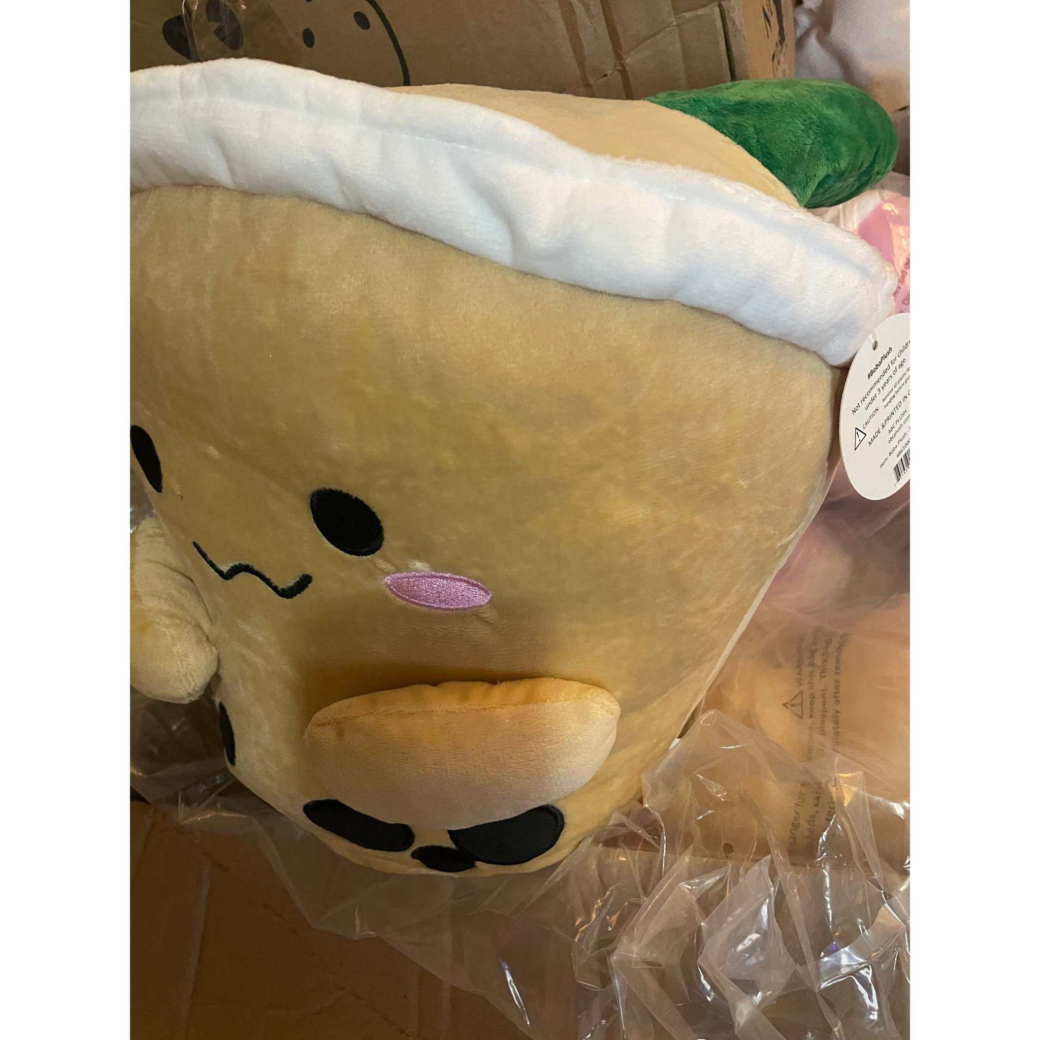 ABC Boba Tea Plush Orignial Cute Stuffed Animal Toy for Wallet, Backpack or Purse 5"