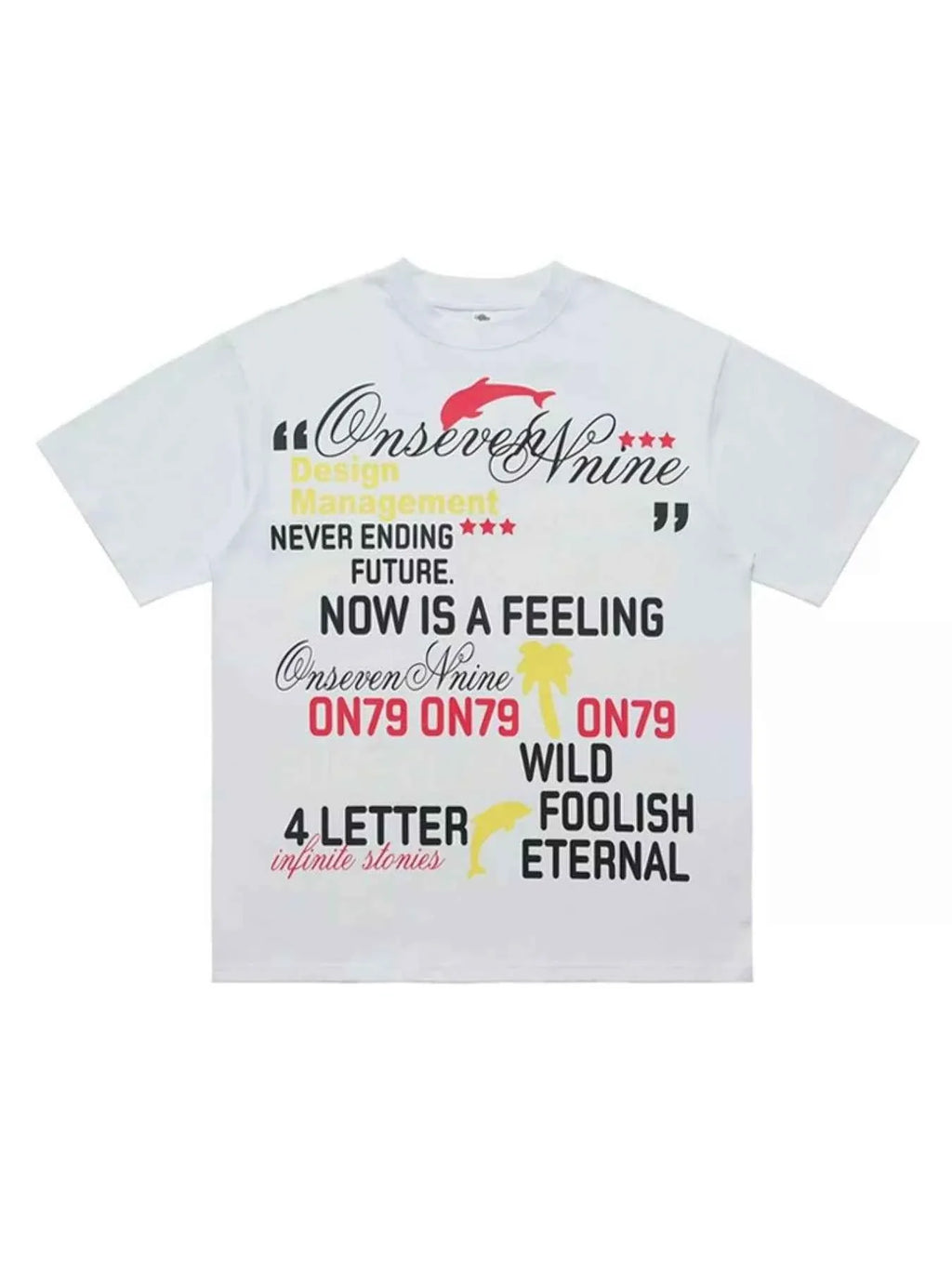 Men's Letter Round Neck Short Sleeve T-Shirt
