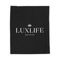 Luxlife Brands Black Velveteen Plush Blanket