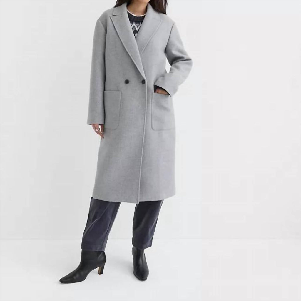 Heathered Patch Pocket Winter Coat