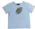 Girl's Football Sequin T Shirt Top