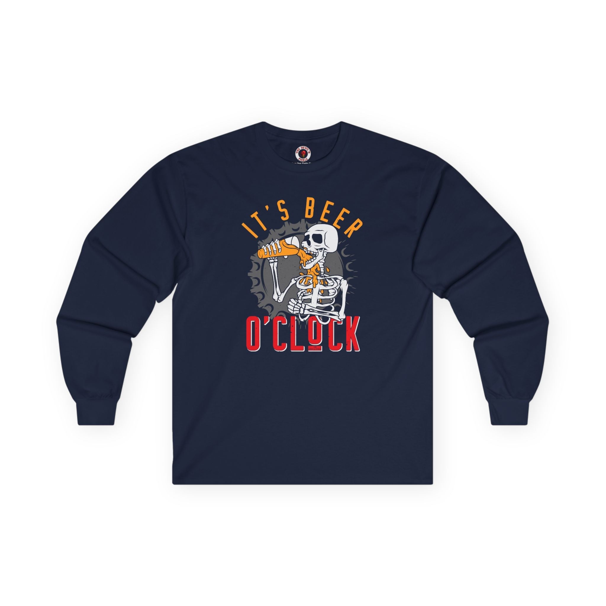 It's Beer O'Clock Skeleton Long Sleeve Tee